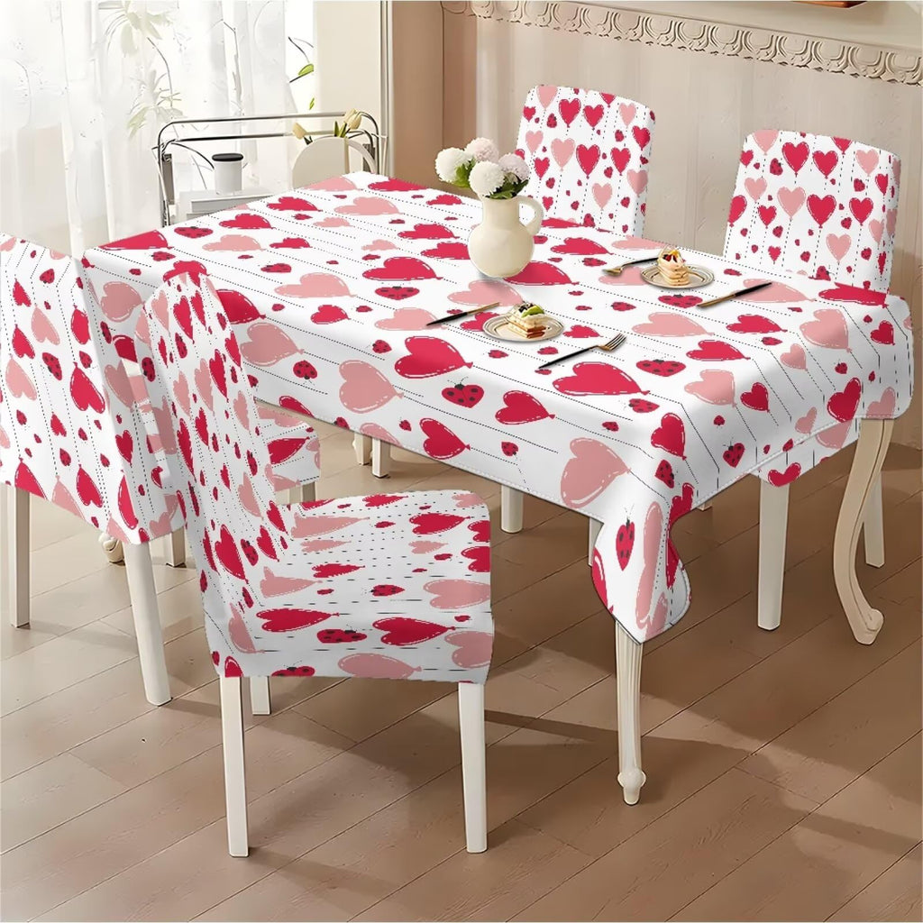 ZDCUSTOM Vintage Table and Chair Covers for Parties Stylish Dining Chairs Cover Washable Cozy Tablecloths Rectangular for Home Party Weeding