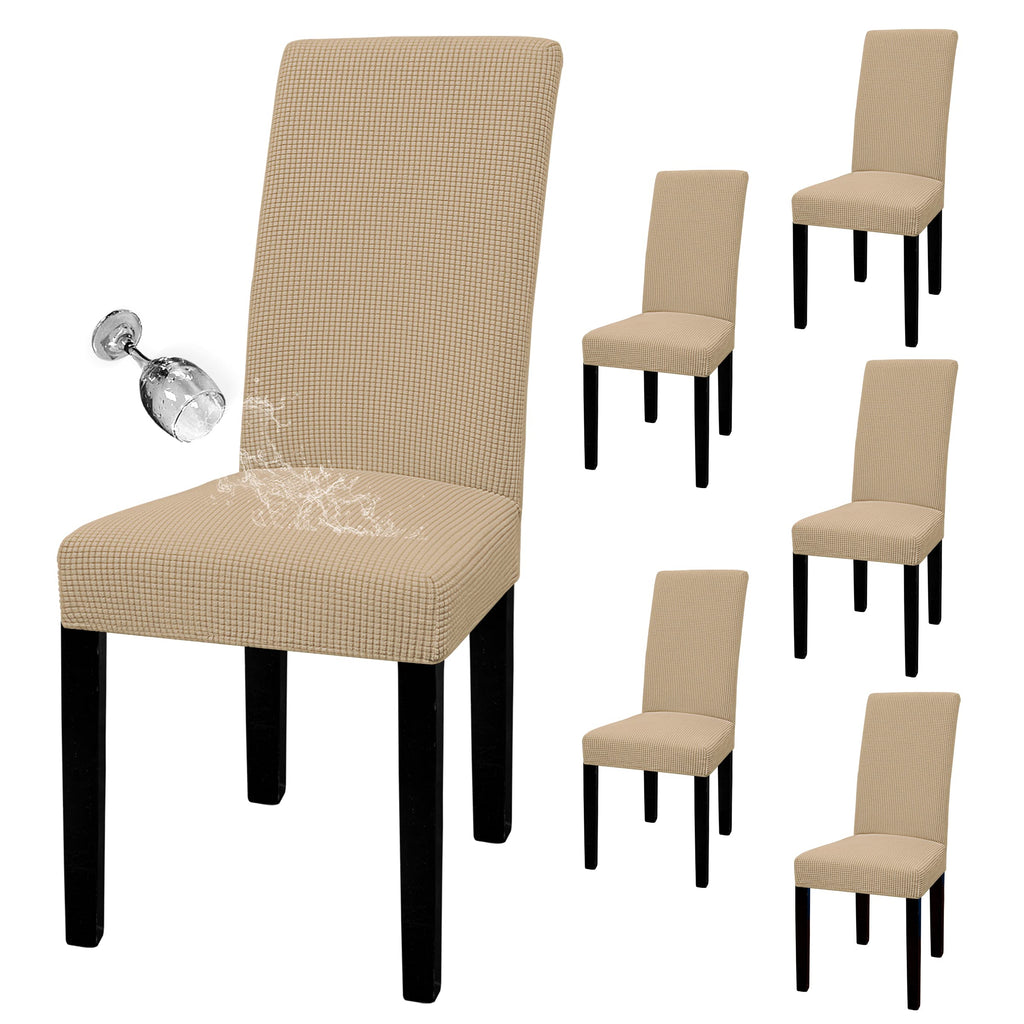 Easy-Going 100% Waterproof Dining Room Chair Covers Set of 6, Large