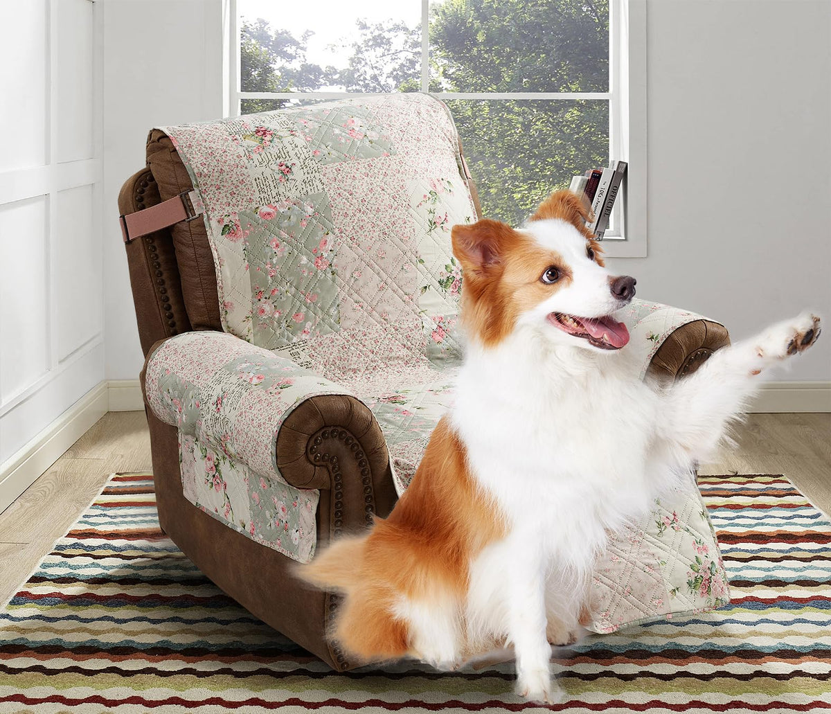 Brilliant Sunshine Multi Grey Stripes Couch Loveseat Slip Cover for Dogs