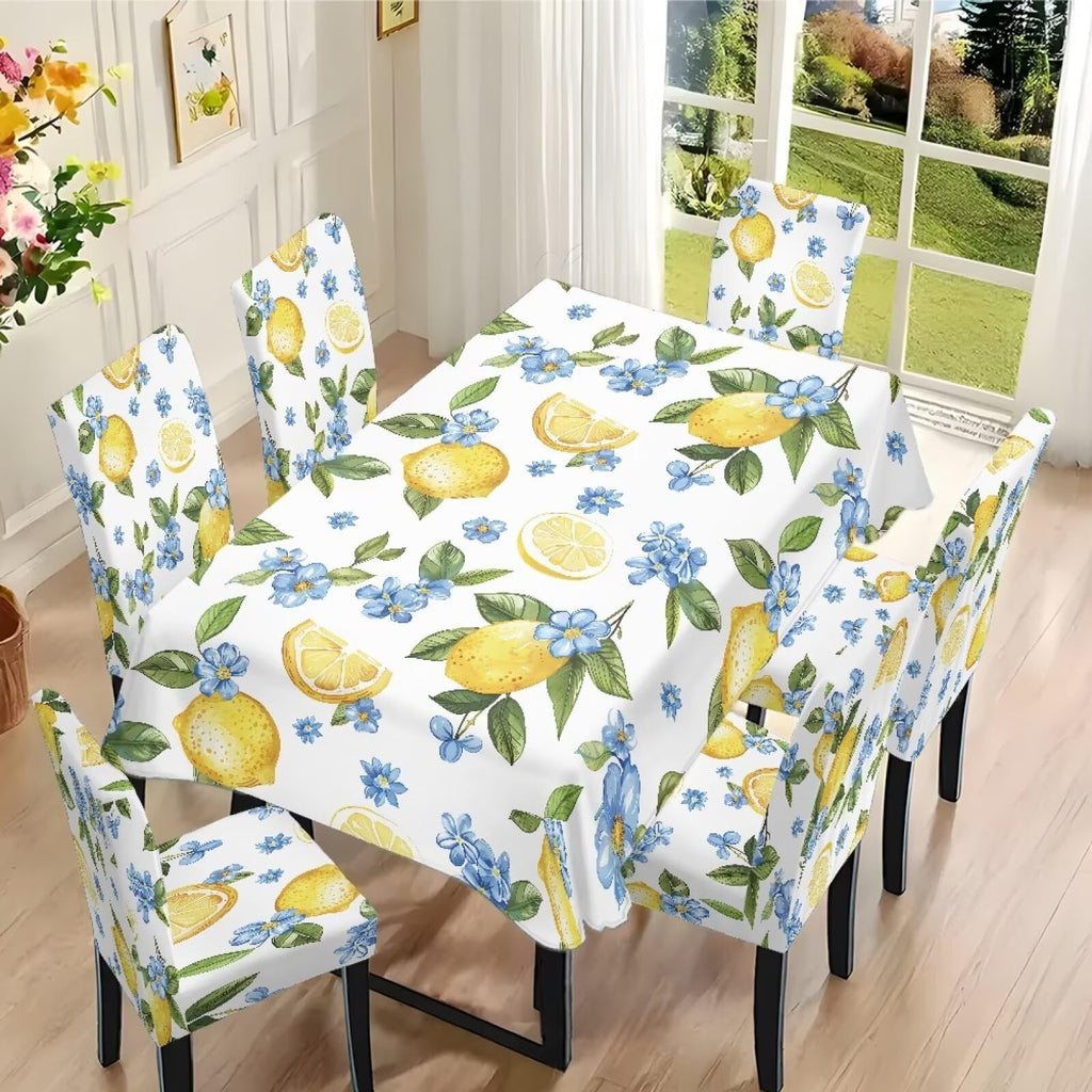 ZDCUSTOM St Patricks Day Table Cloth and Chair Cover Set of 4 Green Tablecloths Rectangular Festive Chair Covers for Dining Chairs St. Patrick’s Day Decoration