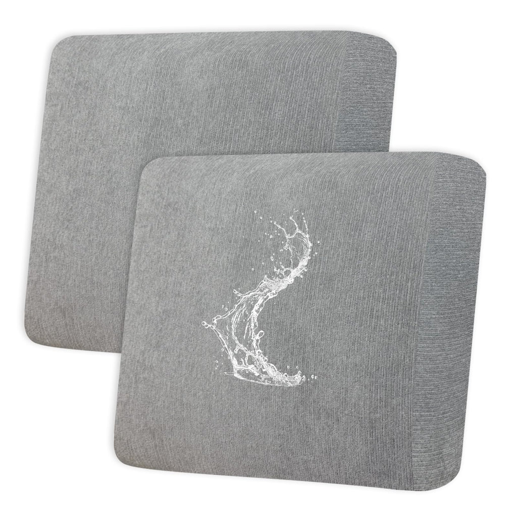 Waterproof RV Dinette Cushion Covers - Stretch Fabric Camper Seat Slipcover Replacement, Washable RV Couch Cover Designed for Camper Car Bench (Loveseat 2 Bench Cover, Blue Grey)