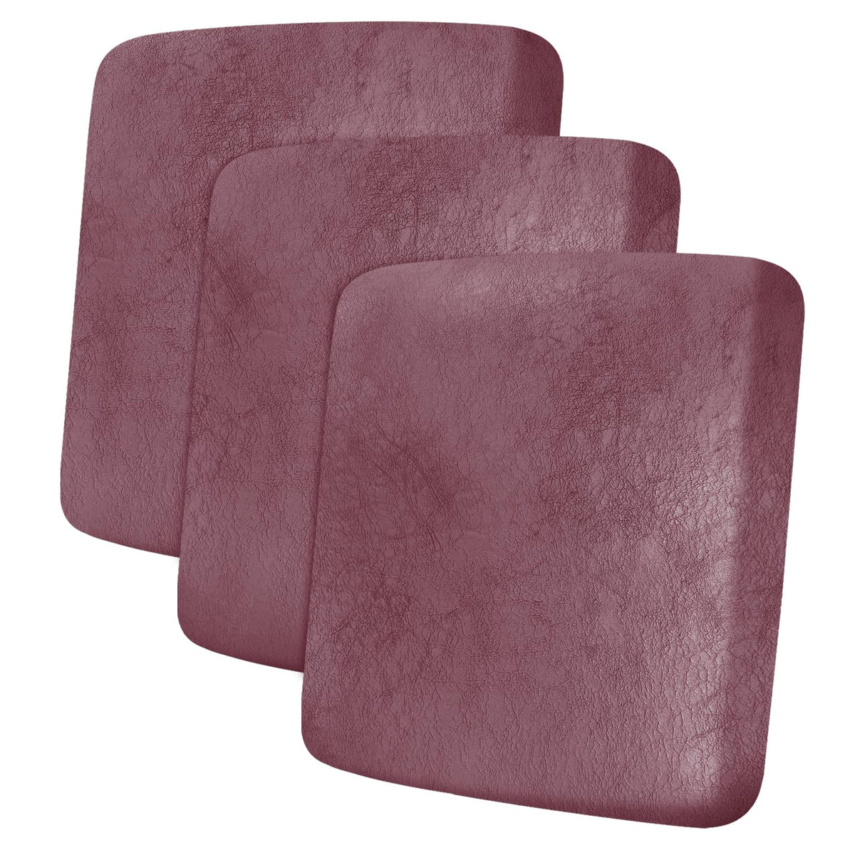 ANARACHON Leather Look Couch Cushion Covers Sofa Seat Slipcovers Sets Couches Furniture Protector for Sectional Armchair Loveseat Pets Kids Stretch Spandex Fabric (2 Cushion Loveseat, Burgundy)