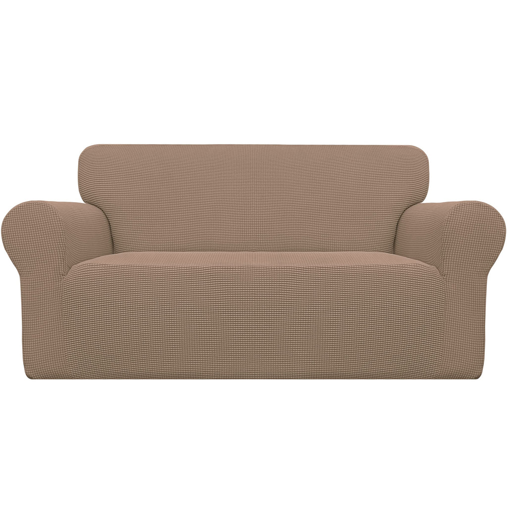 Easy-Going Stretch Loveseat Couch Covers Washable Cream