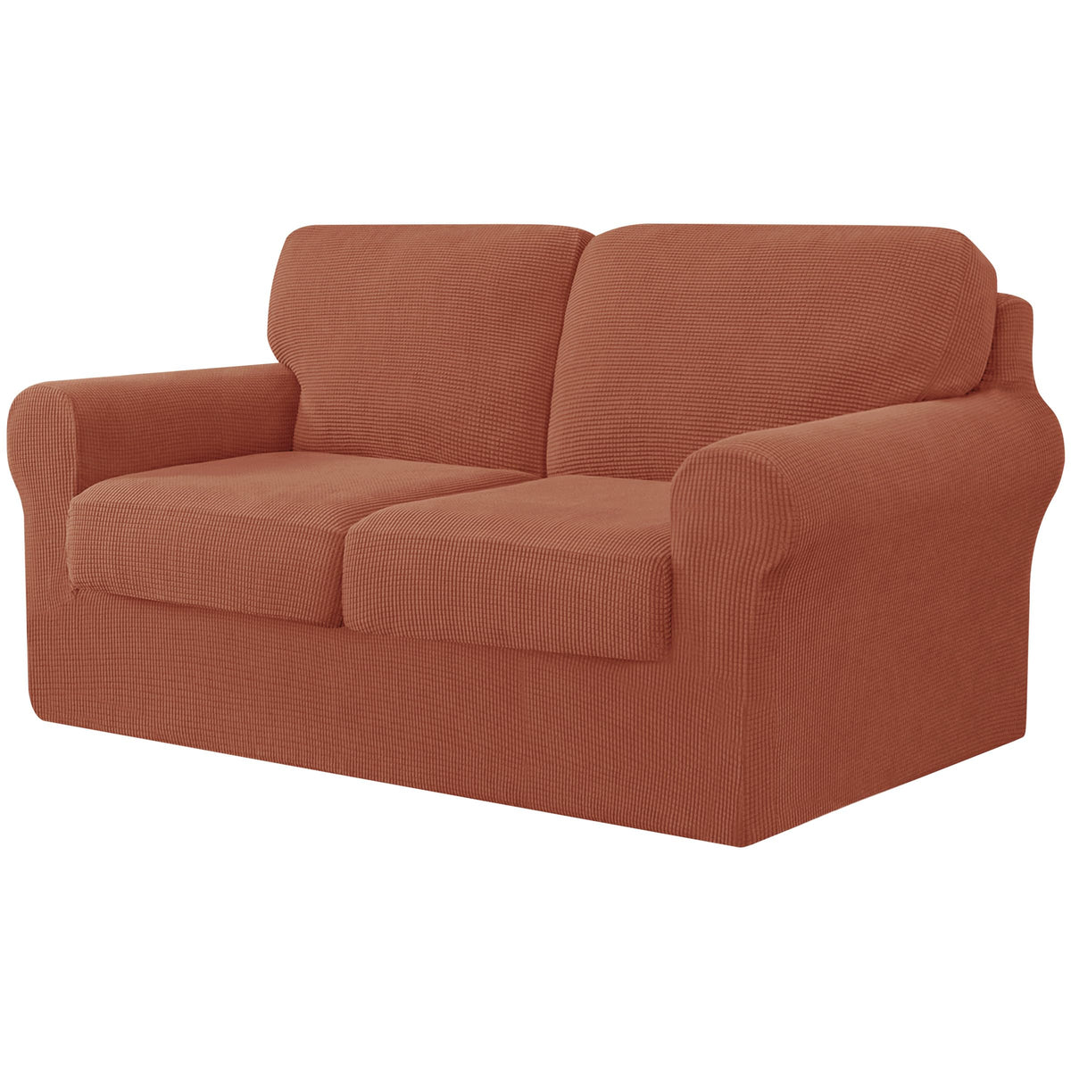 CHUN YI 5 Piece Stretch Couch Covers for Sofa, Loveseat, Khaki