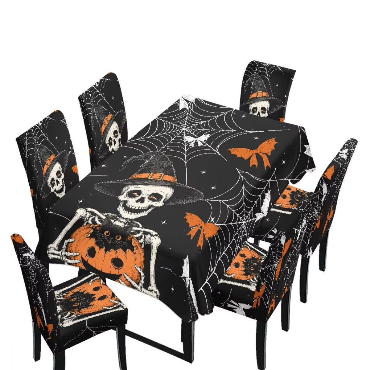 Dining Chair Covers and Dining Table Cloth Christmas Decor