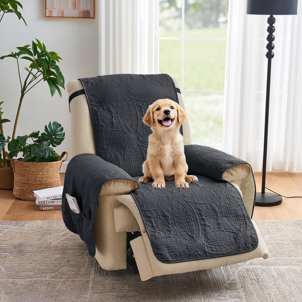 Beige Loveseat Covers for 2 Cushion Couch, Water-Repellent Quilted Covers for Sofa, Machine Washable Love Seat Couch Covers, Pet Friendly Loveseat Slipcovers (Loveseat 48", Beige Cream)