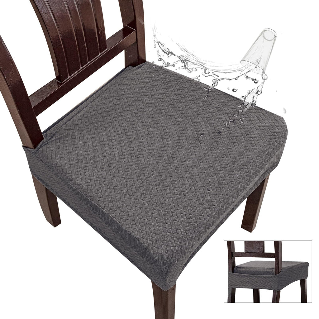 Genina Waterproof Seat Covers for Dining Room Chairs, Rear Covered
