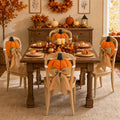 Honeydak 3D Fall Chair Covers Set of 4 Pumpkin Chair Back Covers