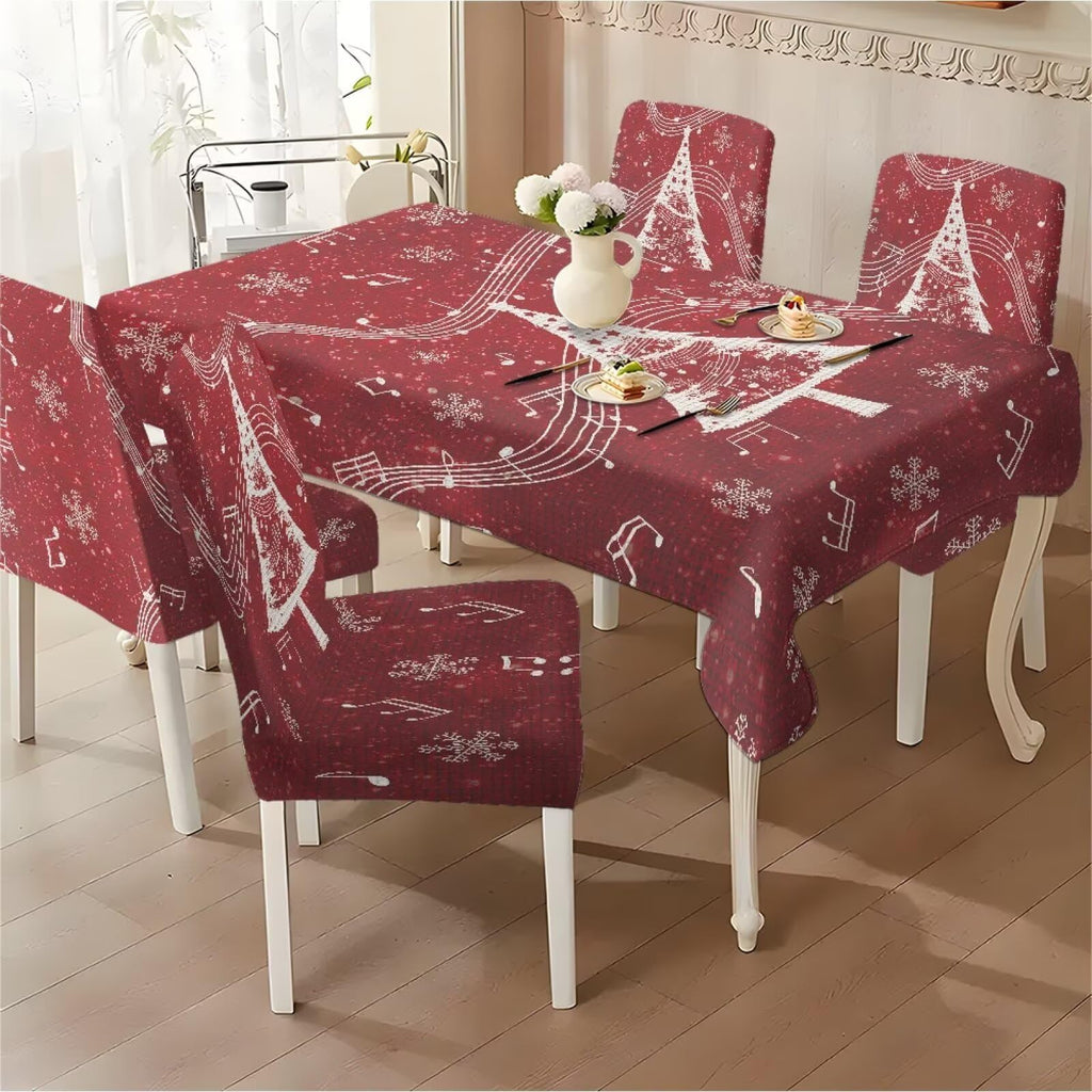 ZDCUSTOM Vintage Table and Chair Covers for Parties Stylish Dining Chairs Cover Washable Cozy Tablecloths Rectangular for Home Party Weeding