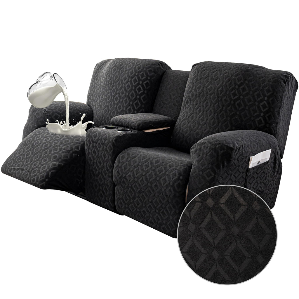 Genina Waterproof Recliner Loveseat Cover,2 Seat Couch Cover,Chocolate