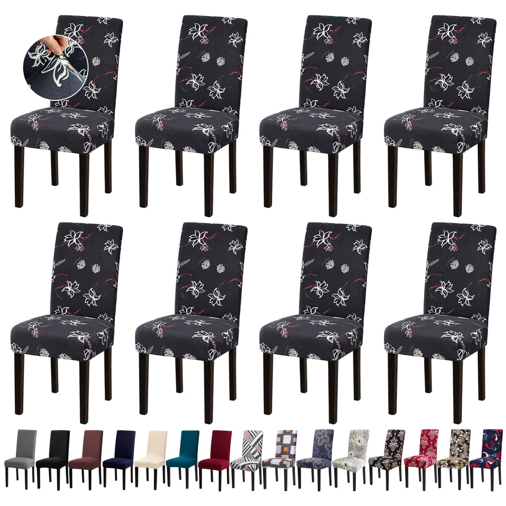 Chair Covers, Stretch Dining Room Chair Covers Set of 6, Removable Washable Dining Chair Slipcovers for Home, Hotel, Banquet