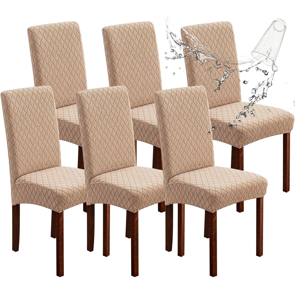 Genina Waterproof Dining Chair Covers Set of 4 Parsons Chair Slipcovers