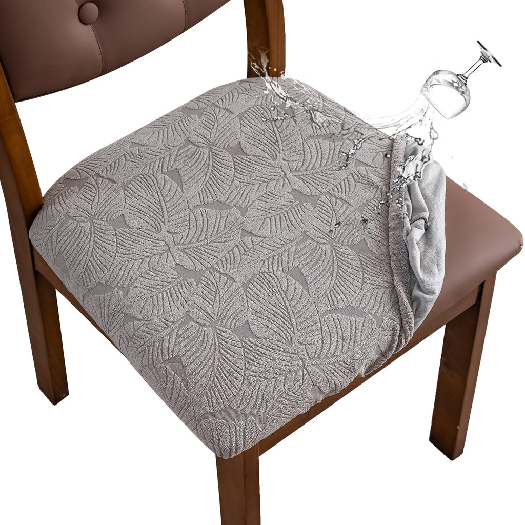 Waterproof Dining Room Chair Covers Set of 6,Taupe,Large