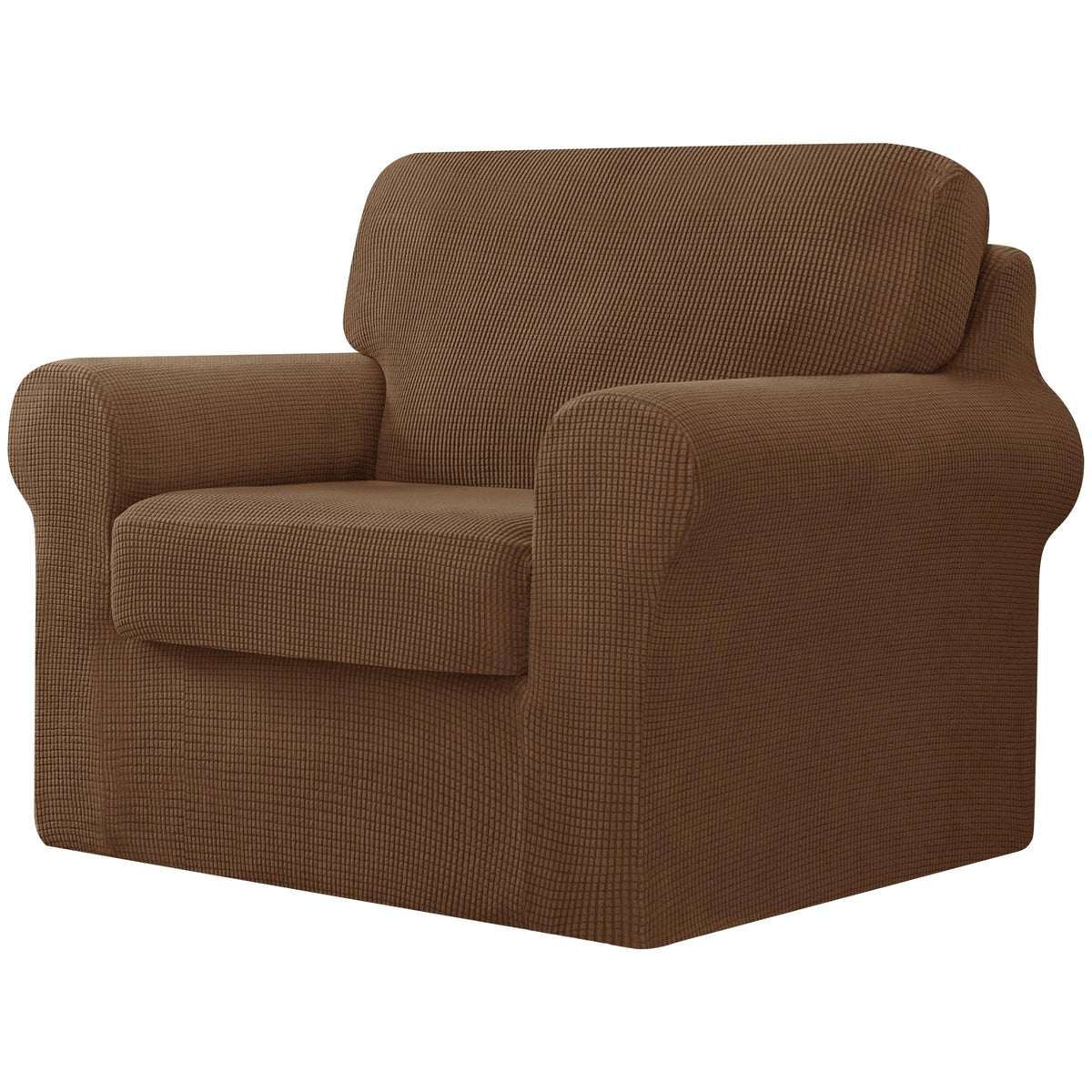 CHUN YI 5 Piece Stretch Couch Covers for Sofa, Loveseat, Grey