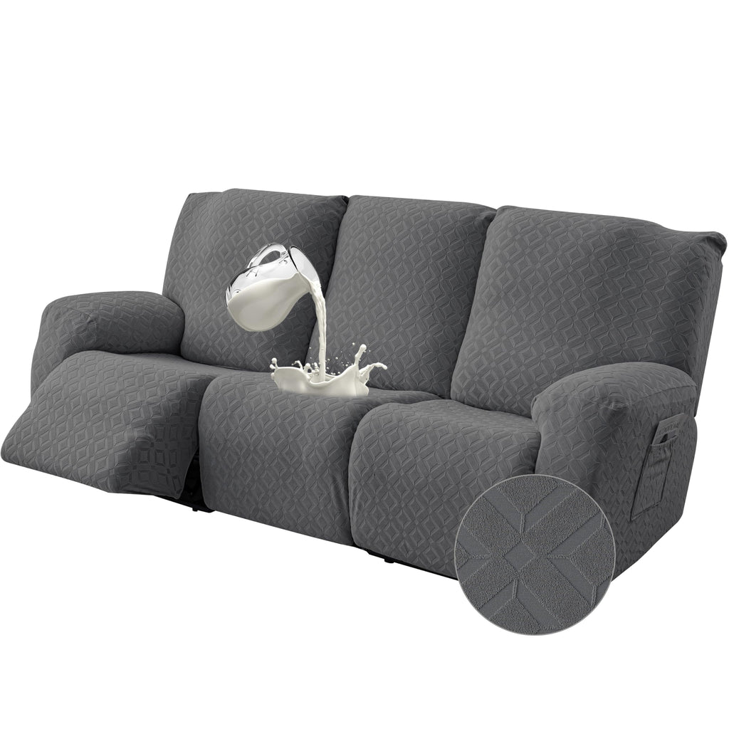 Genina Waterproof Recliner Loveseat Cover,2 Seat Couch Cover,Chocolate