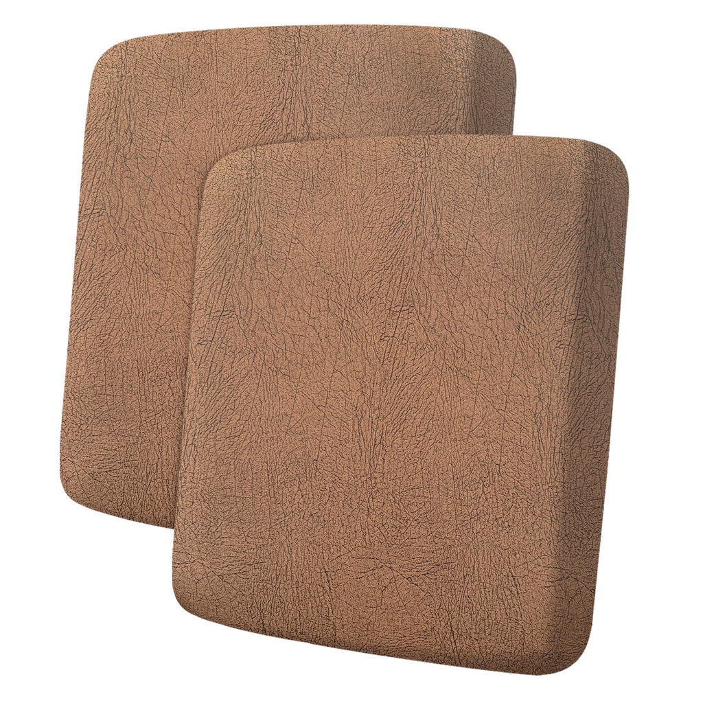 ANARACHON Leather Look Couch Cushion Covers Sofa Seat Slipcovers Sets Couches Furniture Protector for Sectional Armchair Loveseat Pets Kids Stretch Spandex Fabric (2 Cushion Loveseat, Burgundy)