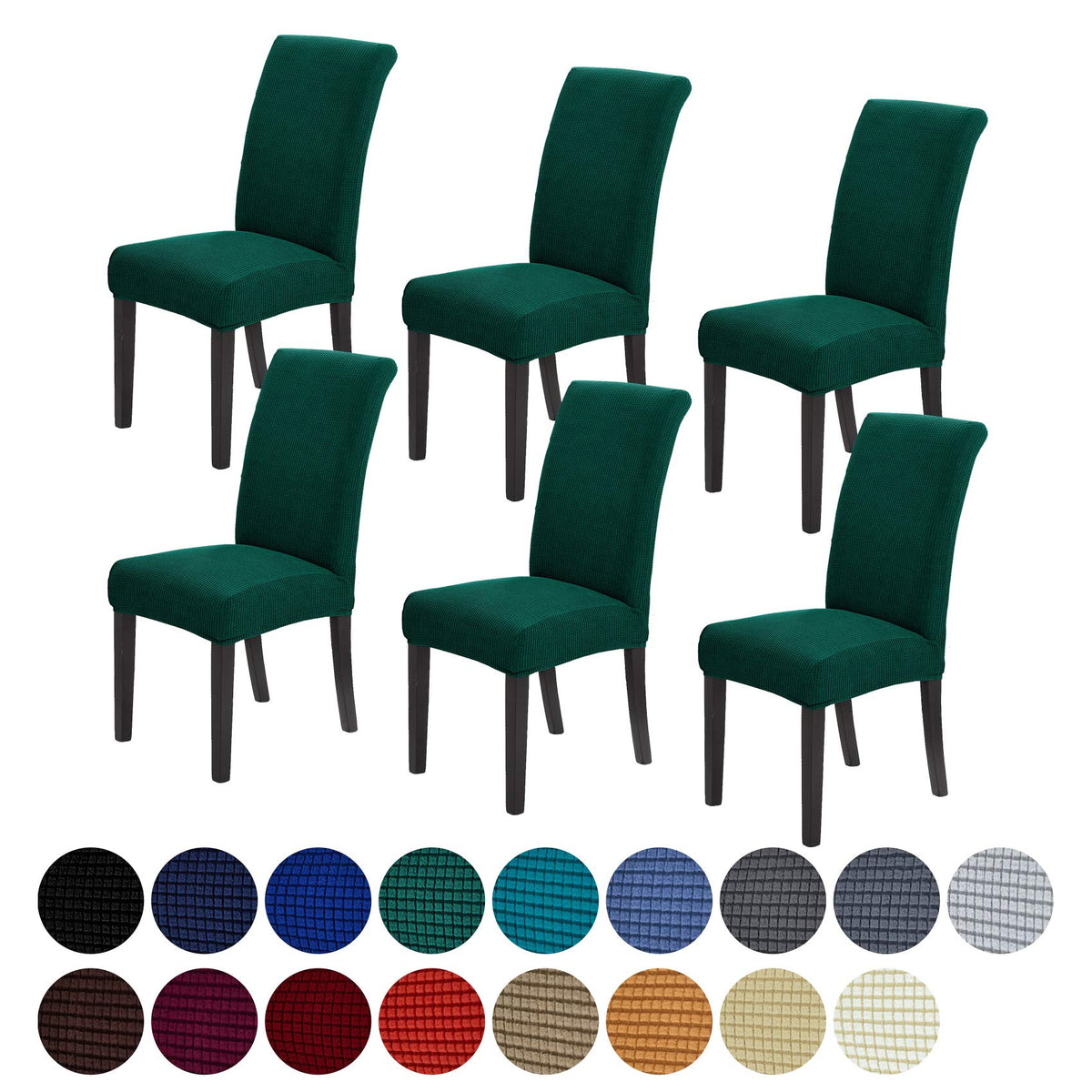 Stretch Chair Covers for Dining Room Set of 4, Removable Washable Dining Room Chair Covers, Dining Chair Slipcovers Seat Protector, Great for Home and Banquet Decor (Pureed Pumpkin, 4 Pack)