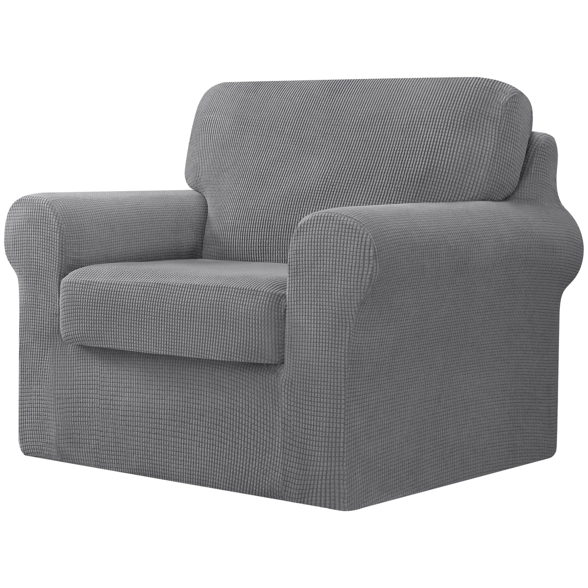 CHUN YI 5 Piece Stretch Couch Covers for Sofa, Loveseat, Khaki