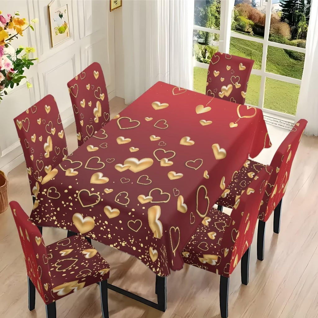 ZDCUSTOM St Patricks Day Table Cloth and Chair Cover Set of 4 Green Tablecloths Rectangular Festive Chair Covers for Dining Chairs St. Patrick’s Day Decoration
