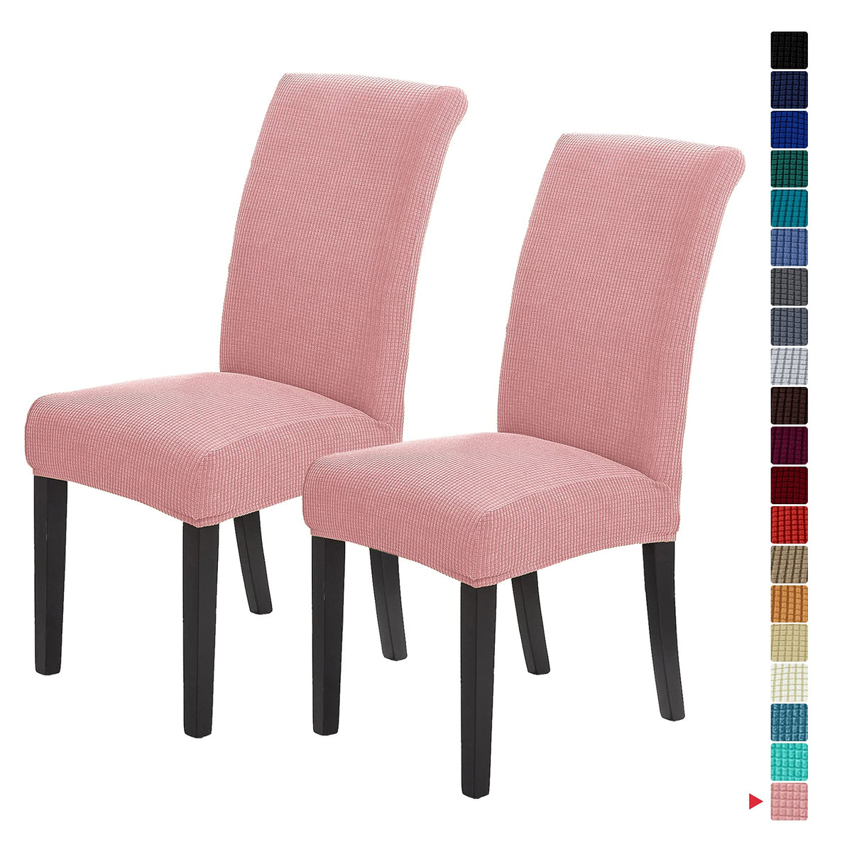 Stretch Chair Covers for Dining Room Set of 4, Removable Washable Dining Room Chair Covers, Dining Chair Slipcovers Seat Protector, Great for Home and Banquet Decor (Pureed Pumpkin, 4 Pack)