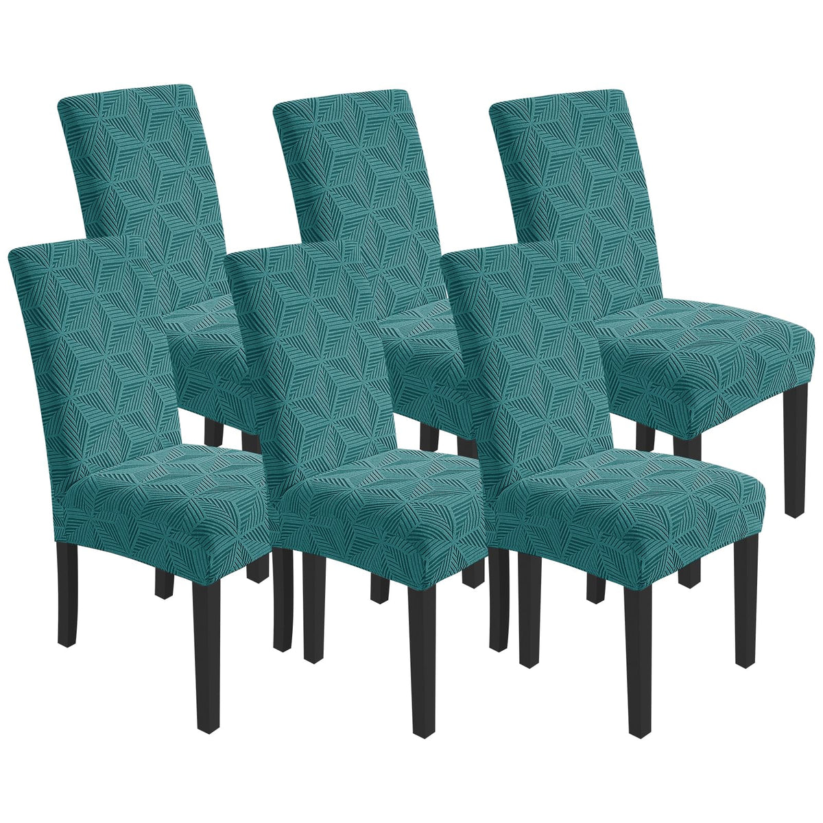 YEMYHOM 2 Packs Latest Checkered Dining Chair Slipcover Parsons Chair Furniture Protector Stretch Chair Covers for Dining Room, Restaurant, Kitchen, Party (Light Gray)