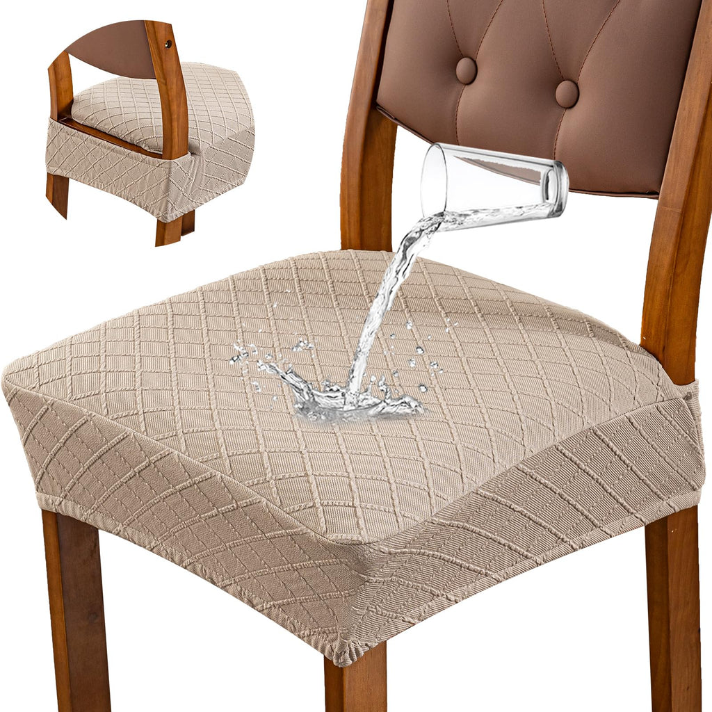 Genina Waterproof Seat Covers for Dining Room Chair Cushion Covers Set of 4