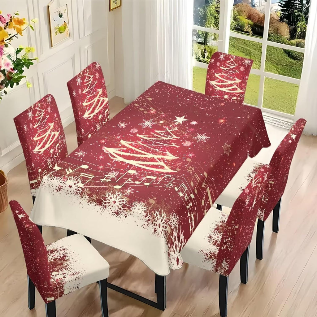 ZDCUSTOM Cozy Dining Chair Covers Tablecloths Rectangular & Table and Chair Covers for Parties Washable Sunflower Dining Room Decor Universal Fit