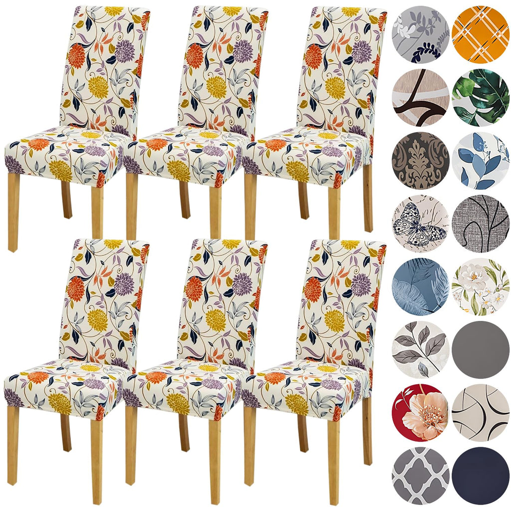HZDHCLH Dining Chair Covers Set of 4 Stretch Chair Slipcovers Washable