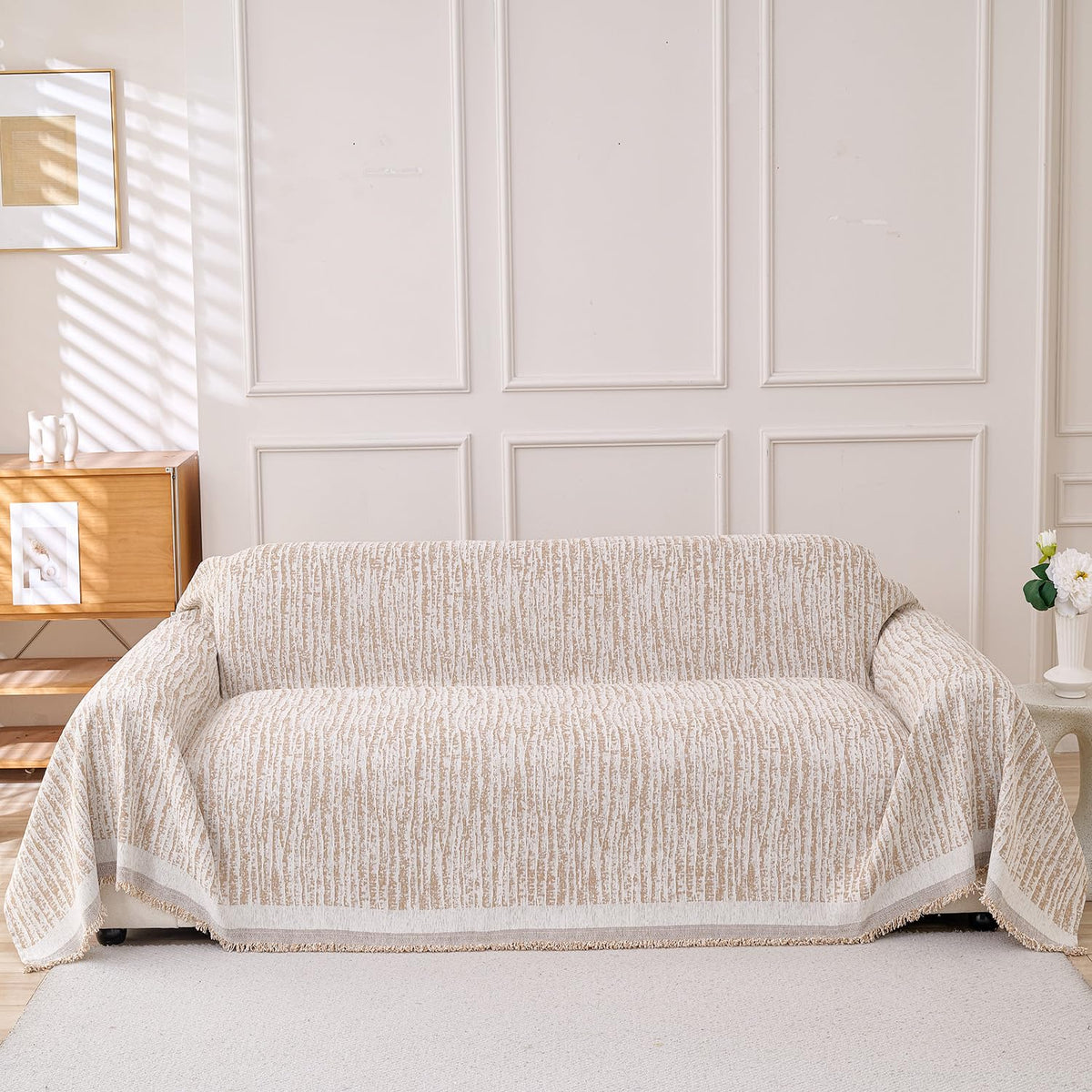 Erke Loveseat Cover Sheet Blanket, Machine Washable Non Slip Chenille Cushion Slipcover for Pets, 2-Seater Love seat Sofa Bed Chair Slip Covers Furniture Decor Protector