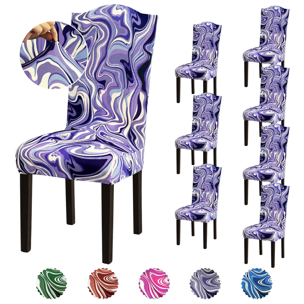 Stretch Dining Room Chair Covers Set of 6, Removable Washable Chair Covers for Dining Chairs,Dining Room, Hotel, Ceremony
