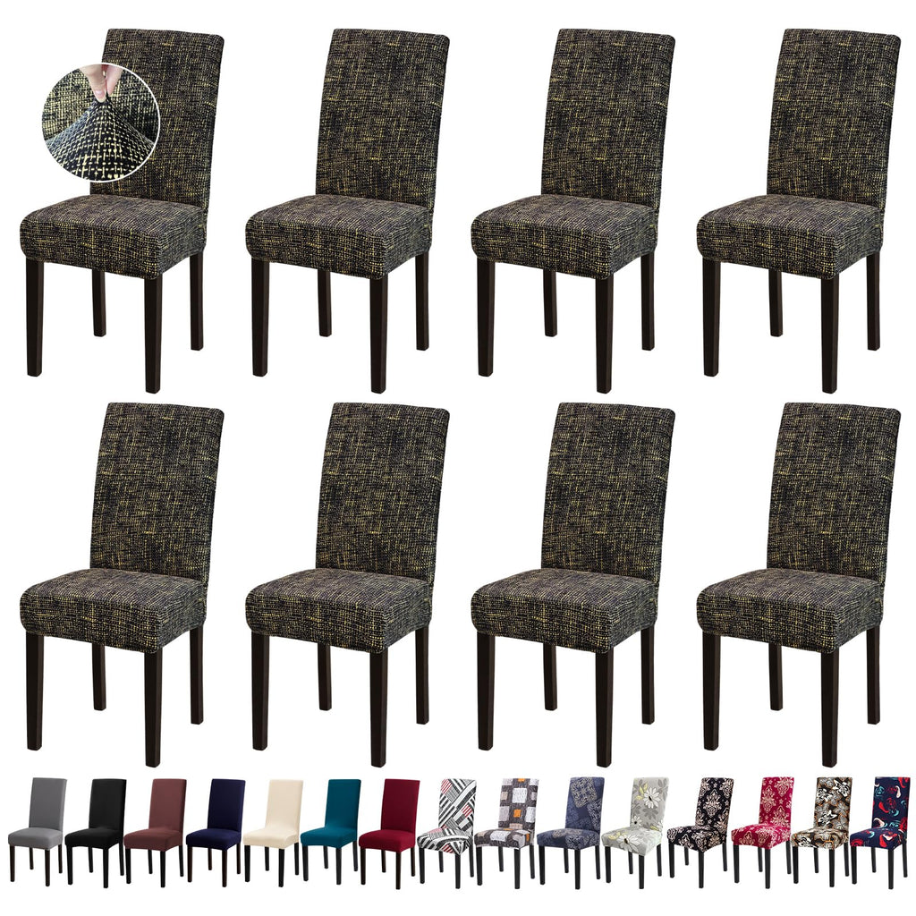 Chair Covers, Stretch Dining Room Chair Covers Set of 6, Removable Washable Dining Chair Slipcovers for Home, Hotel, Banquet