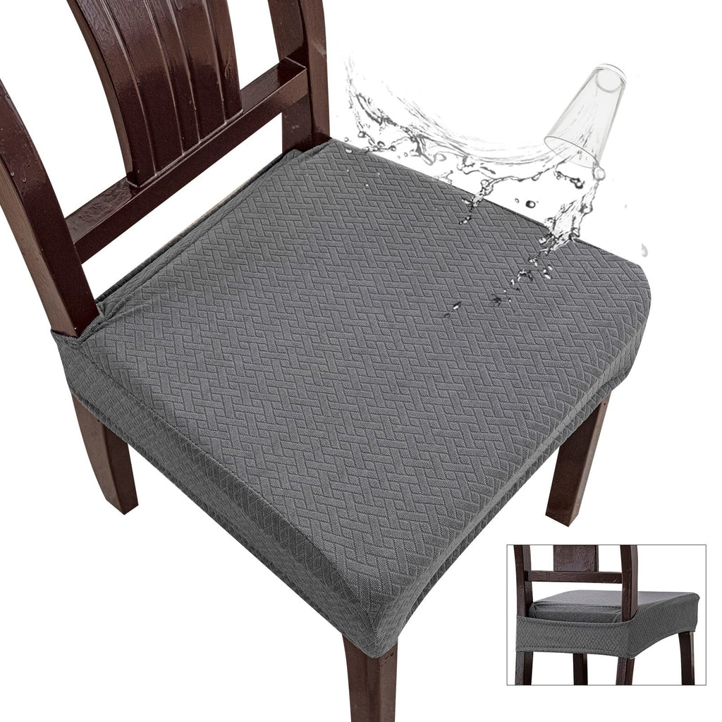 Genina Waterproof Seat Covers for Dining Room Chairs, Rear Covered