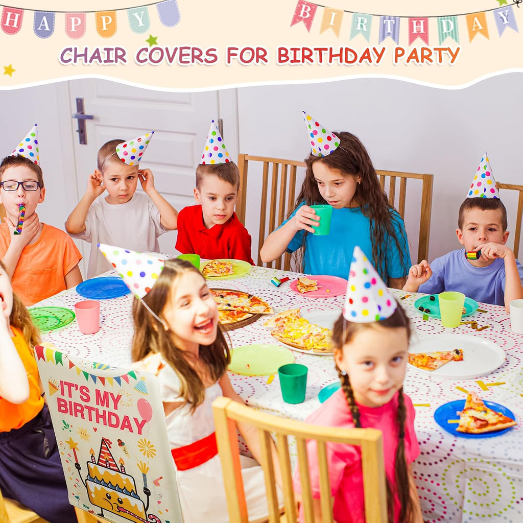 Set of 2 Happy Birthday Chair Covers for Classroom 16.5x22.4 Inch