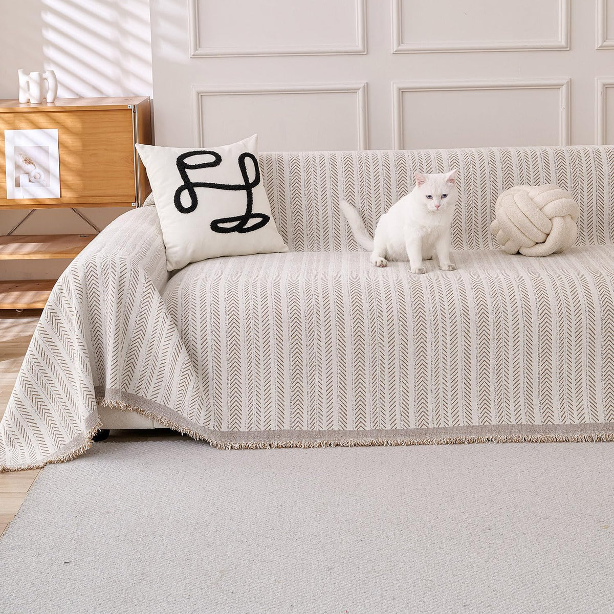 Erke Loveseat Cover Sheet Blanket, Machine Washable Non Slip Chenille Cushion Slipcover for Pets, 2-Seater Love seat Sofa Bed Chair Slip Covers Furniture Decor Protector