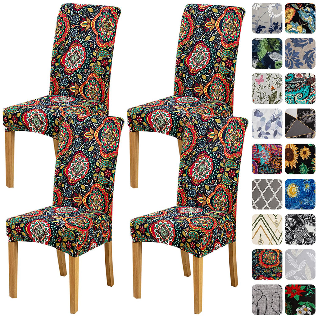 HZDHCLH Dining Chair Covers Set of 4 Stretch Chair Slipcovers Washable