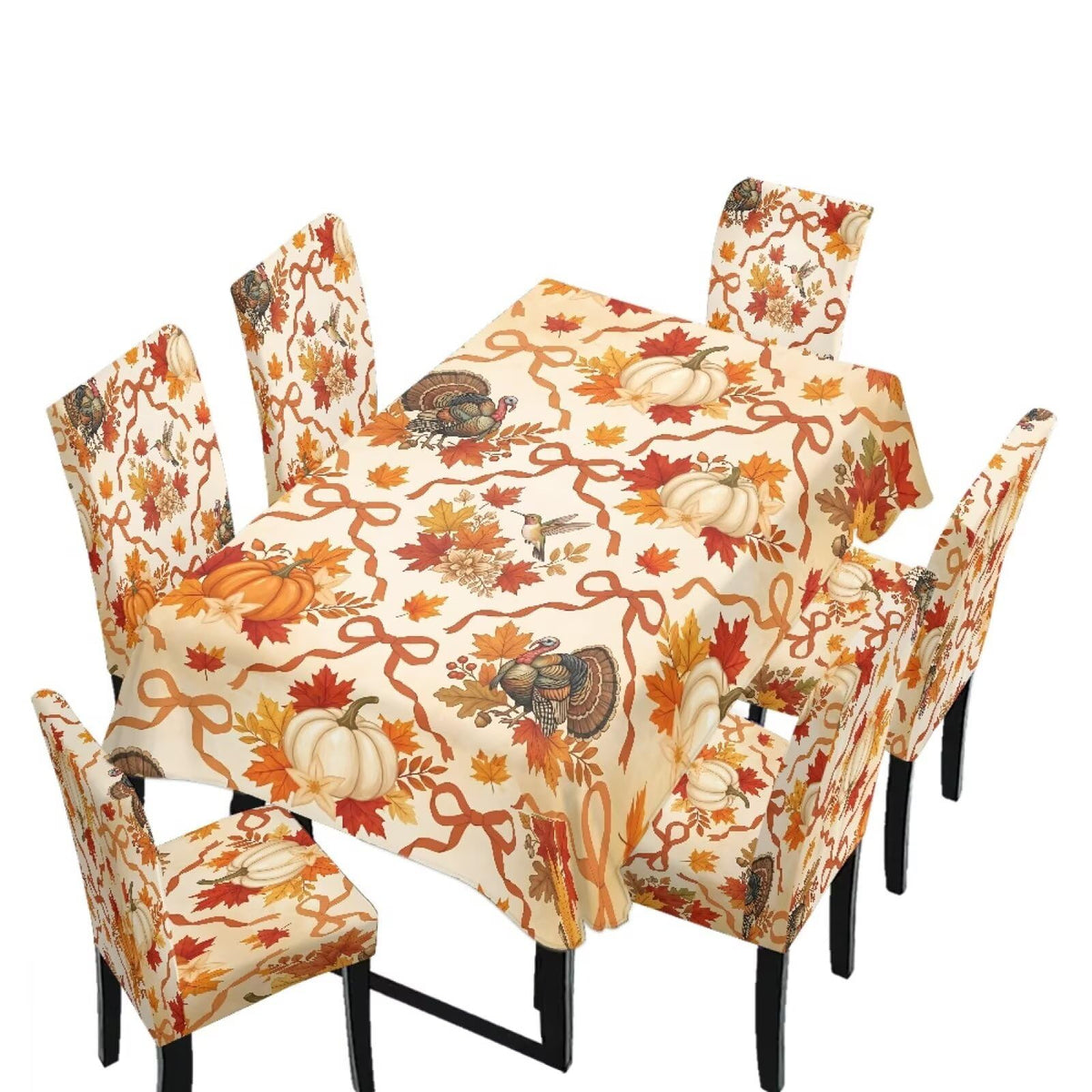 Maple Leaf Dining Table & Chair Cover Rectangle Dining Table Decor
