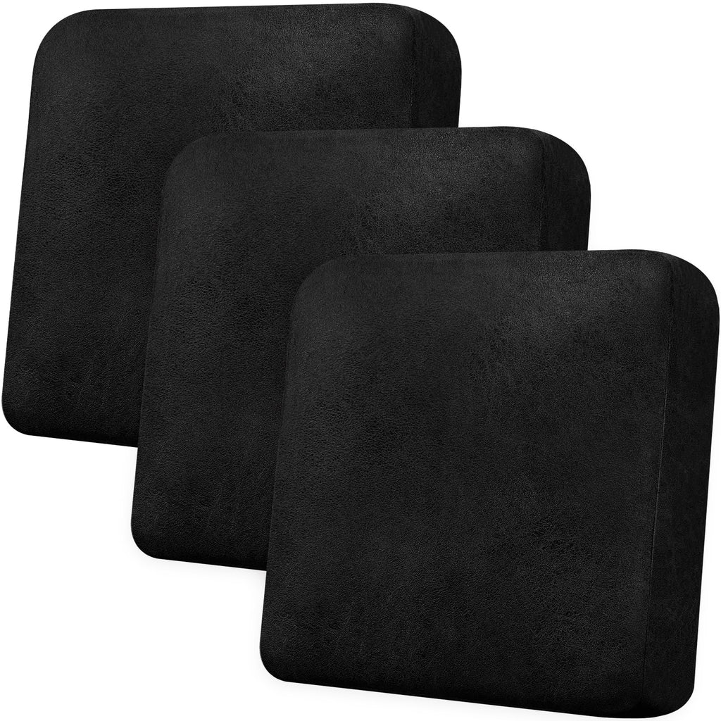 Loveseat Cushion Covers Leather-Look 2PC Stretch Love Seat Slipcover Sets for Living Room Individual Couch Seat Protector, Pet-Friendly, Non-Slip, Easy Fit - Coffee