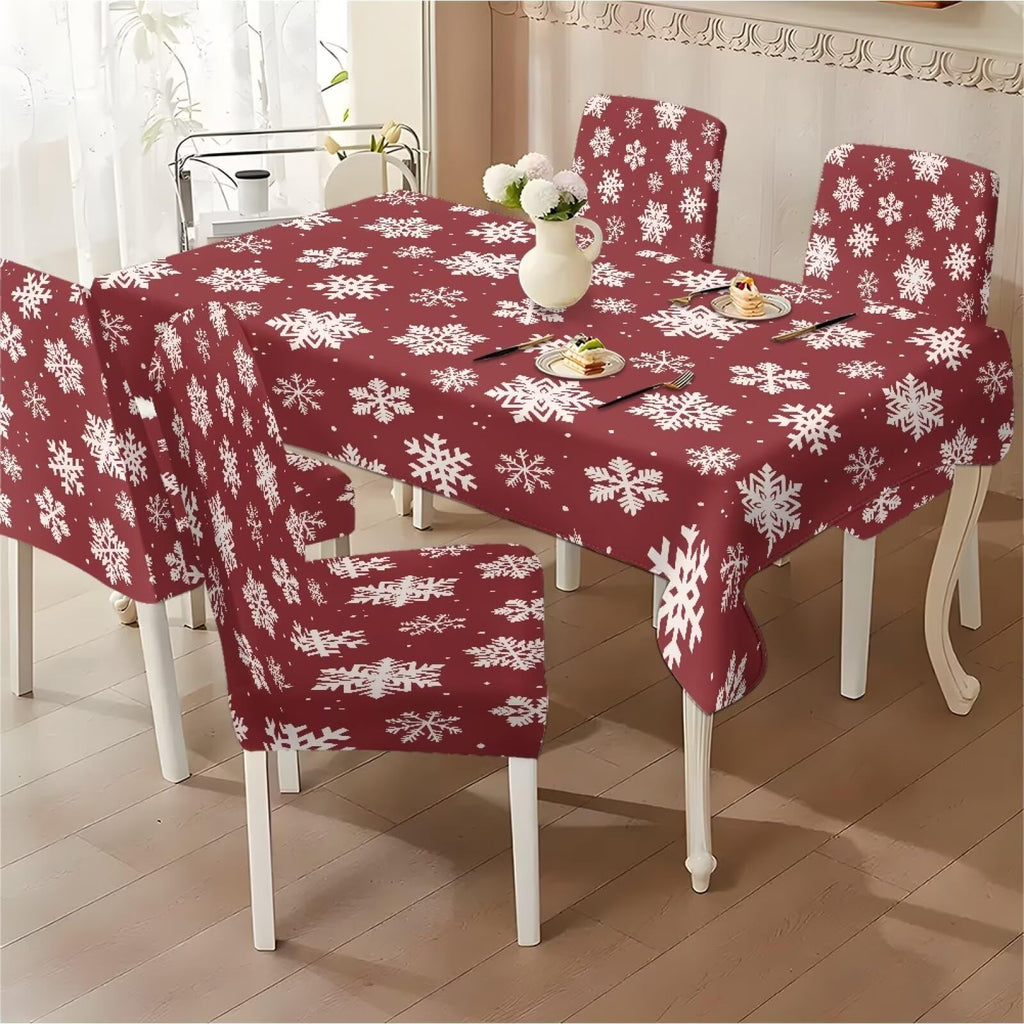 ZDCUSTOM St Patricks Day Table Cloth and Chair Cover Set of 4 Green Tablecloths Rectangular Festive Chair Covers for Dining Chairs St. Patrick’s Day Decoration