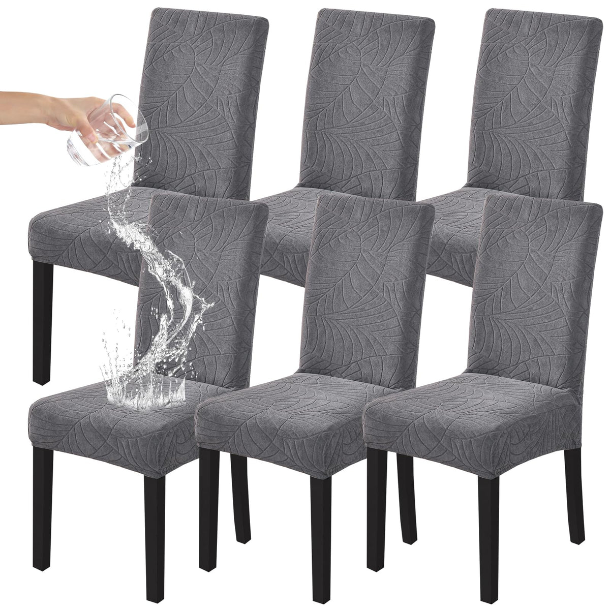HZDHCLH Dining Chair Covers Set of 4 Stretch Chair Slipcovers Washable