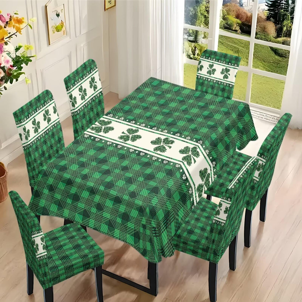 ZDCUSTOM Vintage Table and Chair Covers for Parties Stylish Dining Chairs Cover Washable Cozy Tablecloths Rectangular for Home Party Weeding
