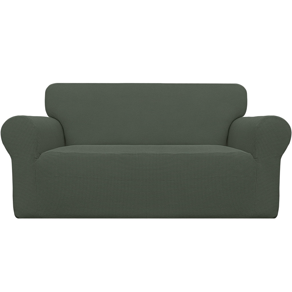 Easy-Going Stretch Loveseat Couch Covers Washable Cream