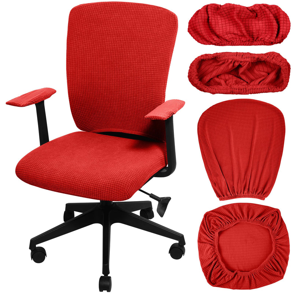 Tallew 4 Pcs Office Chair Covers Stretchable Armrest Seat,XL,Pea Green
