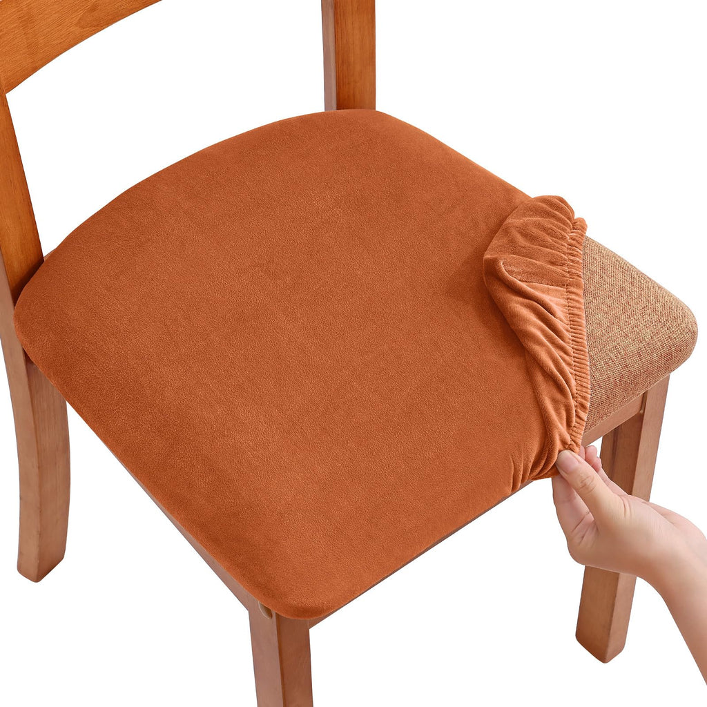 Smiry Velvet Seat Covers for Dining Room Chair Set of 4