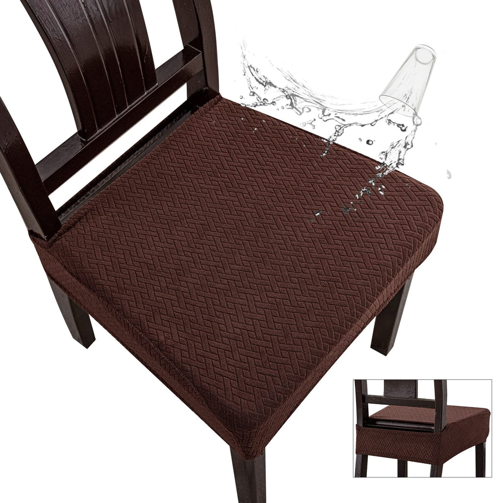 Genina Waterproof Seat Covers for Dining Room Chairs, Rear Covered