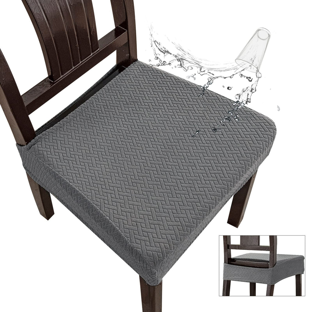 Genina Waterproof Seat Covers for Dining Room Chairs, Rear Covered
