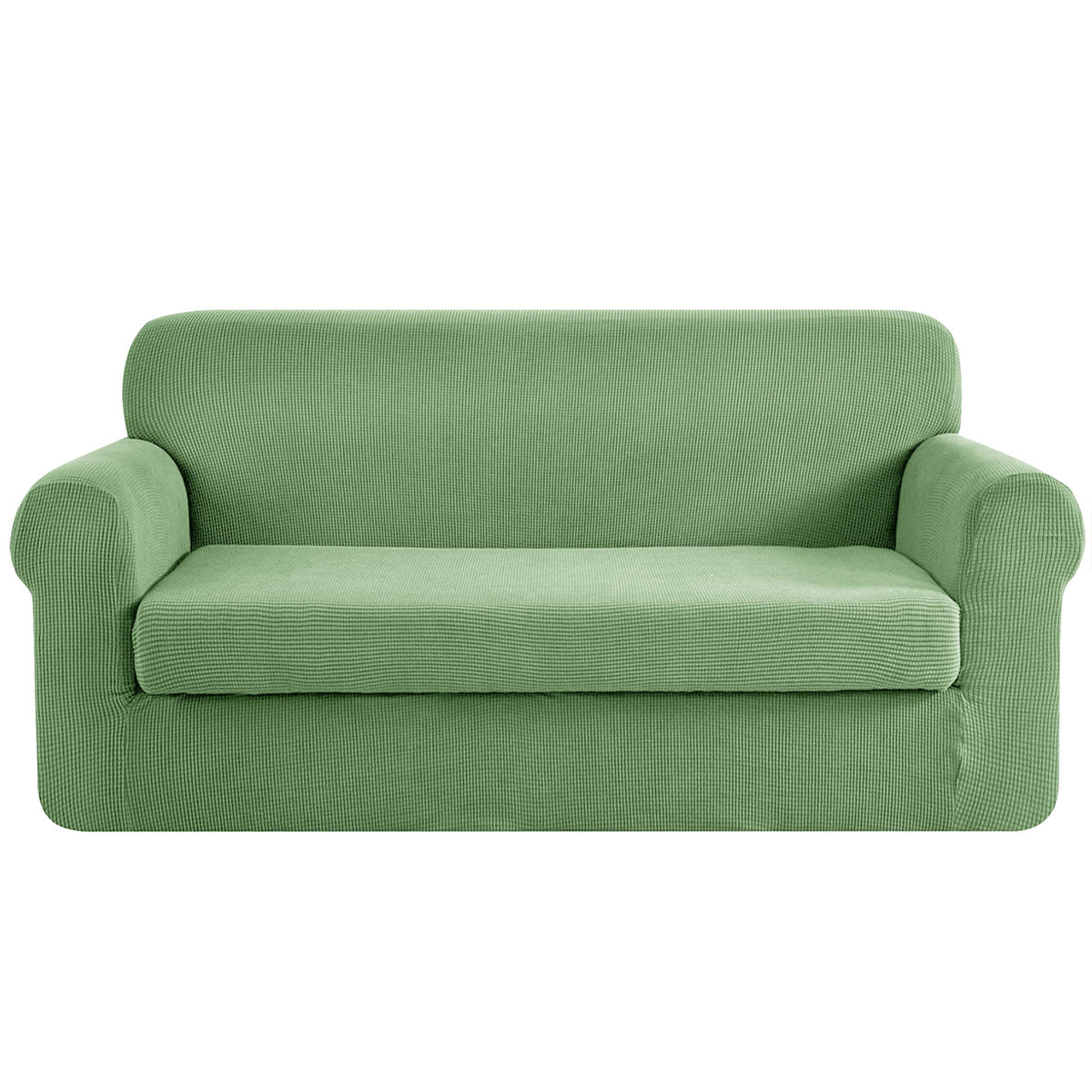 CHUN YI 5 Piece Stretch Couch Covers for Sofa, Loveseat, Khaki