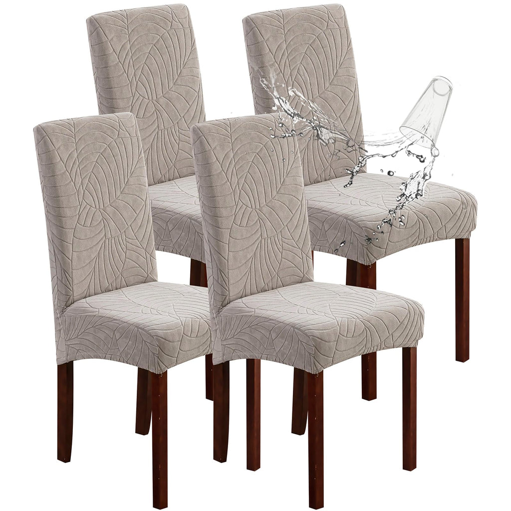 Genina Waterproof Dining Chair Covers Set of 4 Parsons Chair Slipcovers
