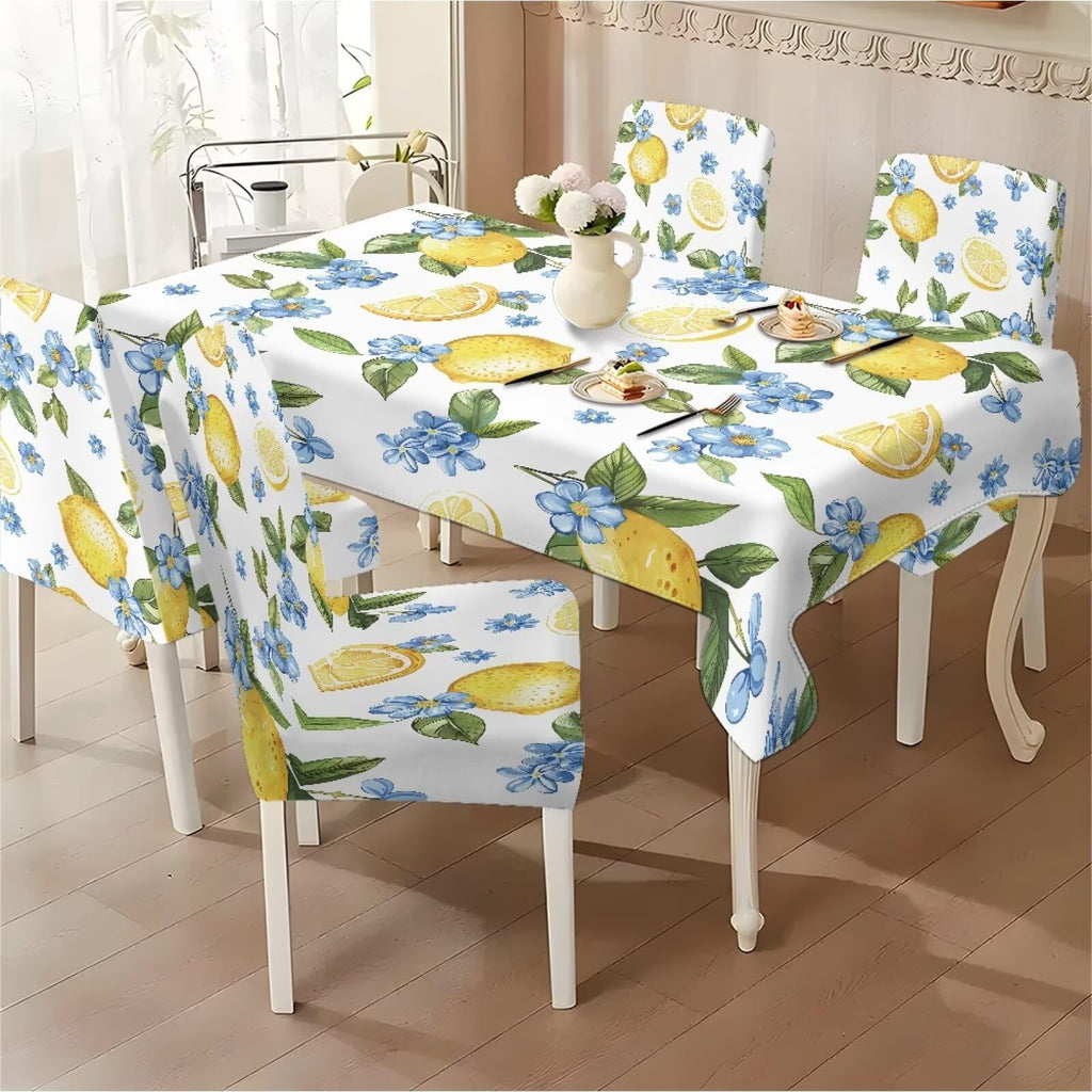 ZDCUSTOM St Patricks Day Table Cloth and Chair Cover Set of 4 Green Tablecloths Rectangular Festive Chair Covers for Dining Chairs St. Patrick’s Day Decoration