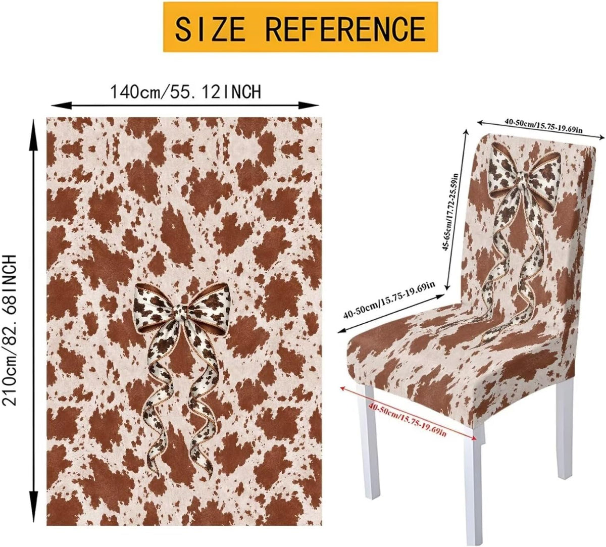 Dining Chair Covers and Dining Table Cloth Christmas Decor