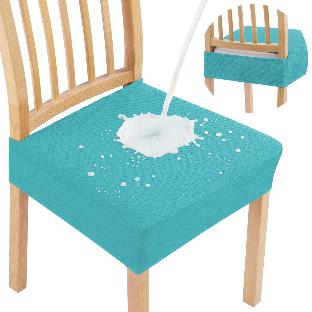 Smiry Waterproof Seat Covers for Dining Room Chairs, Set of 4